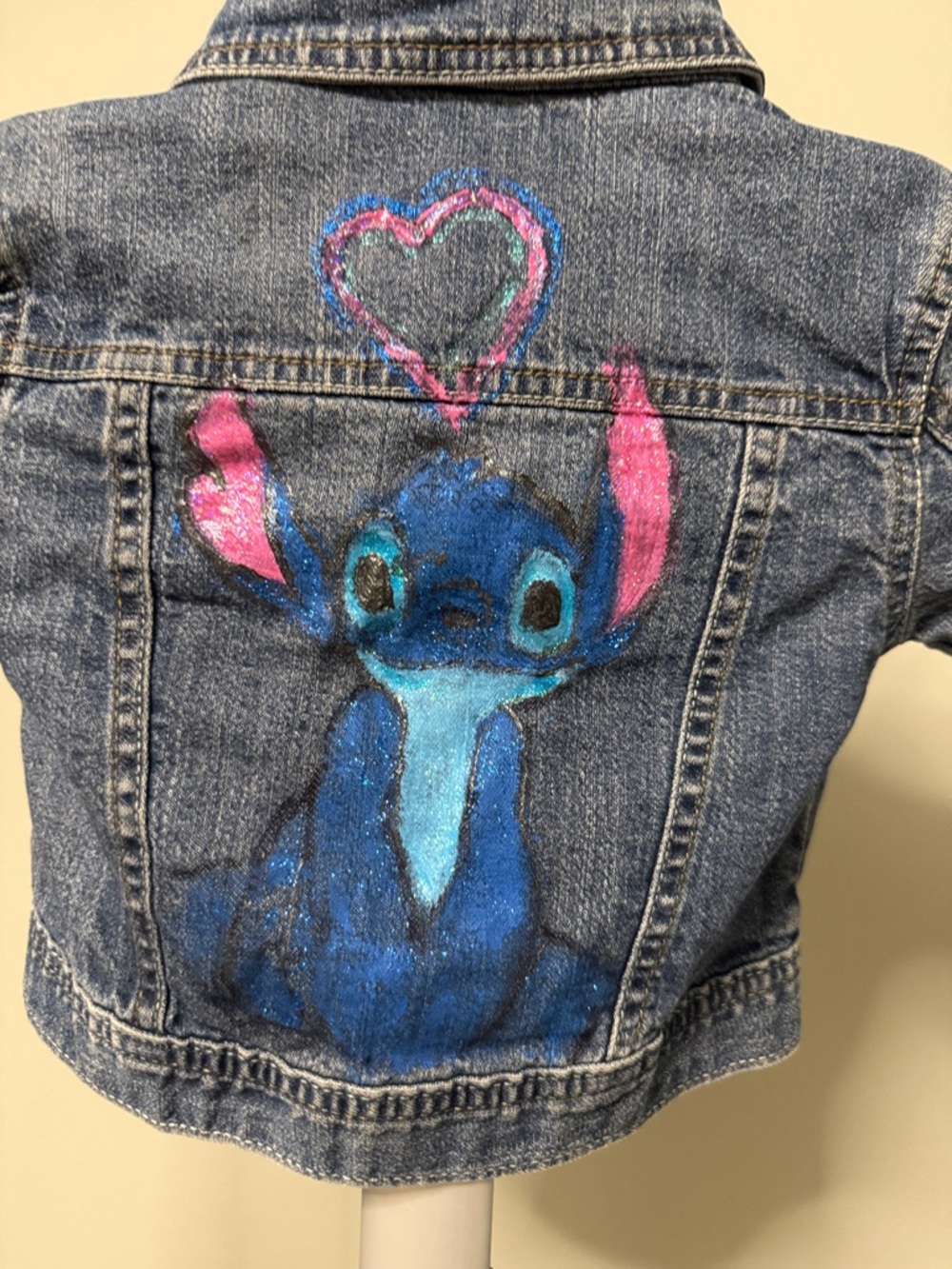 Kids Blue Denim Jacket with Pink & Blue Character Art - OshKosh B'gosh